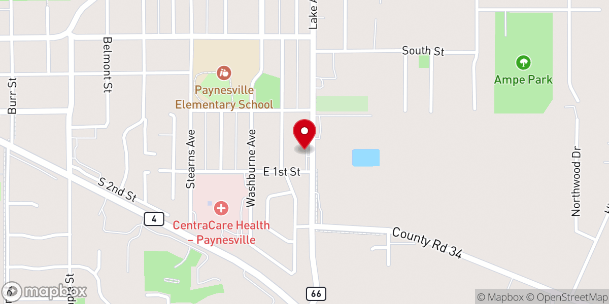 Map showing location of Lake Avenue Family Fellowship