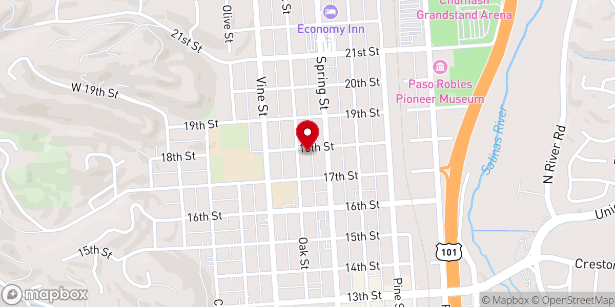Map showing location of Full Gospel Church
