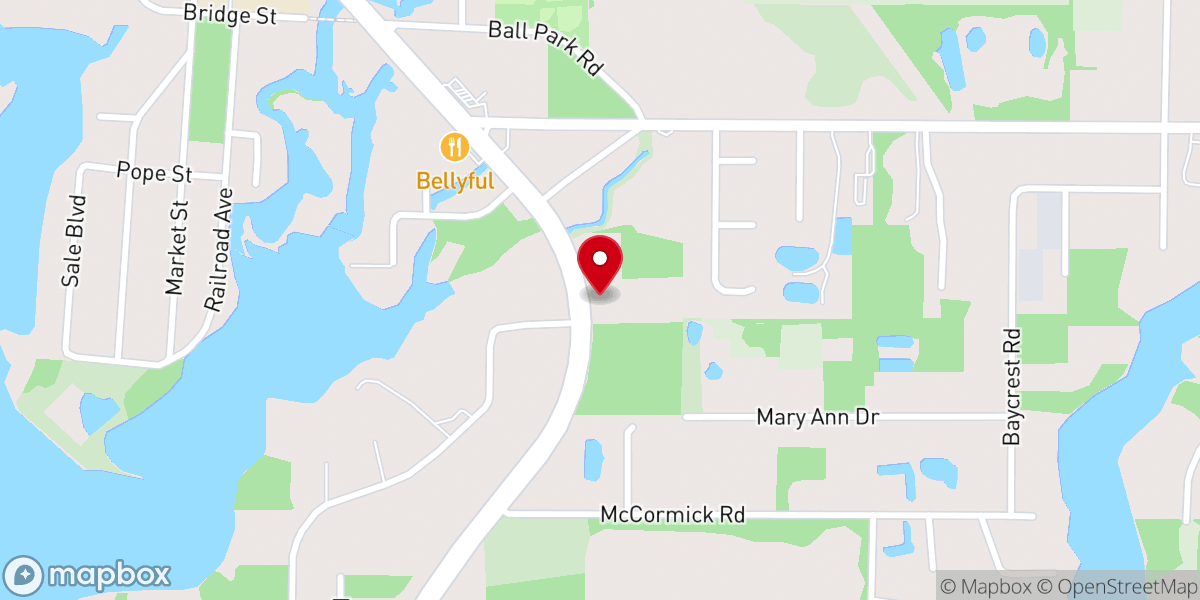 Map showing location of The Dove Church