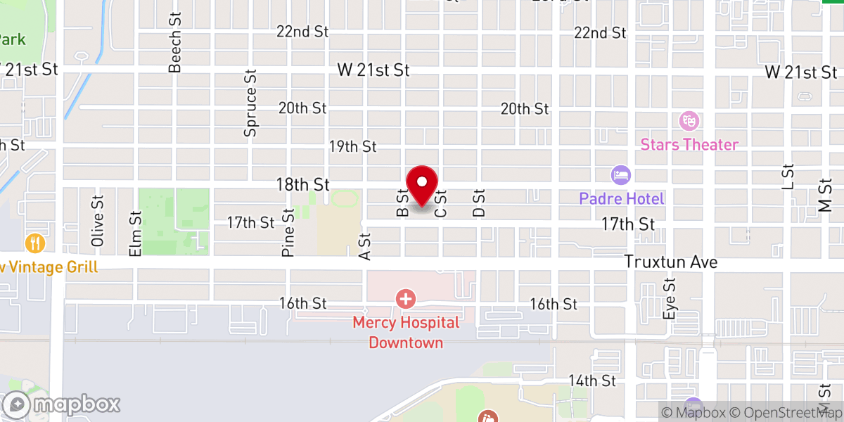 Map showing location of Saint Paul Baptist Church