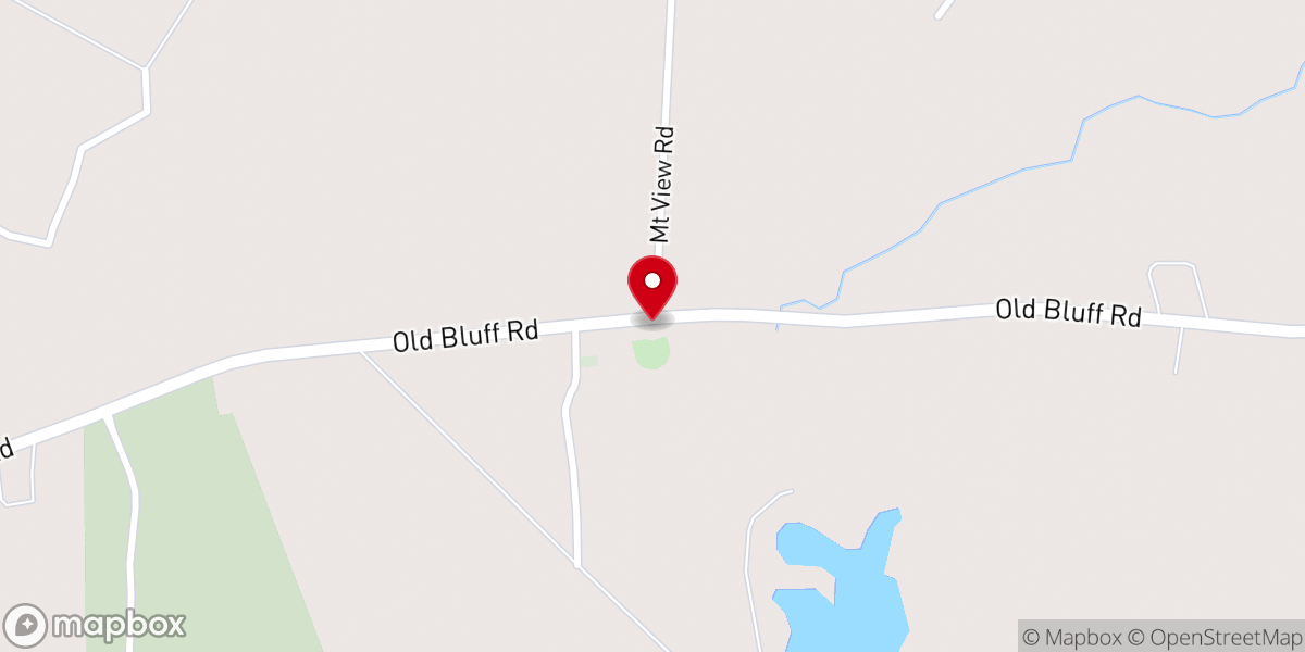 Map showing location of Mount Moriah Baptist CH
