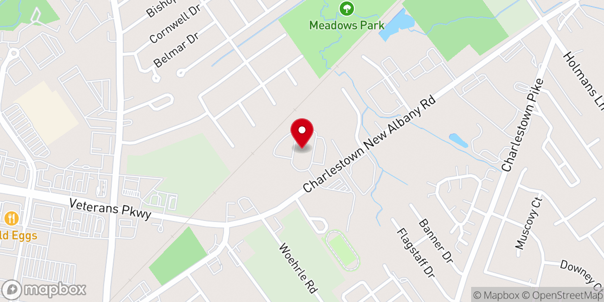 Map showing location of Eastside Christian Church