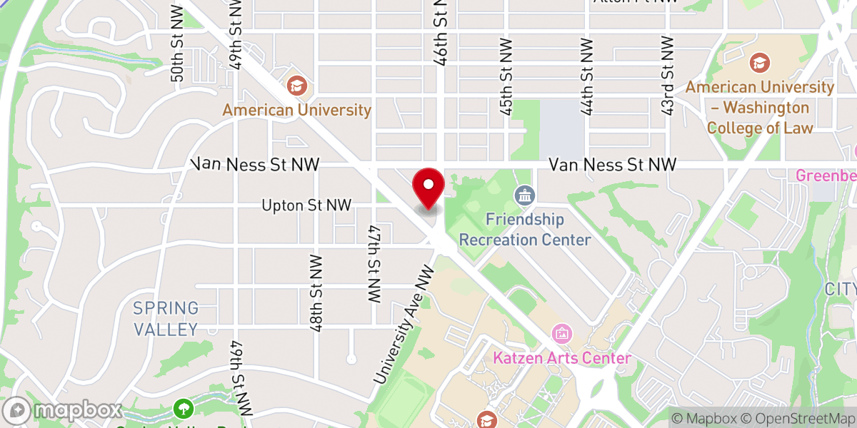 Map showing location of Sixth Church of Christ Scientist