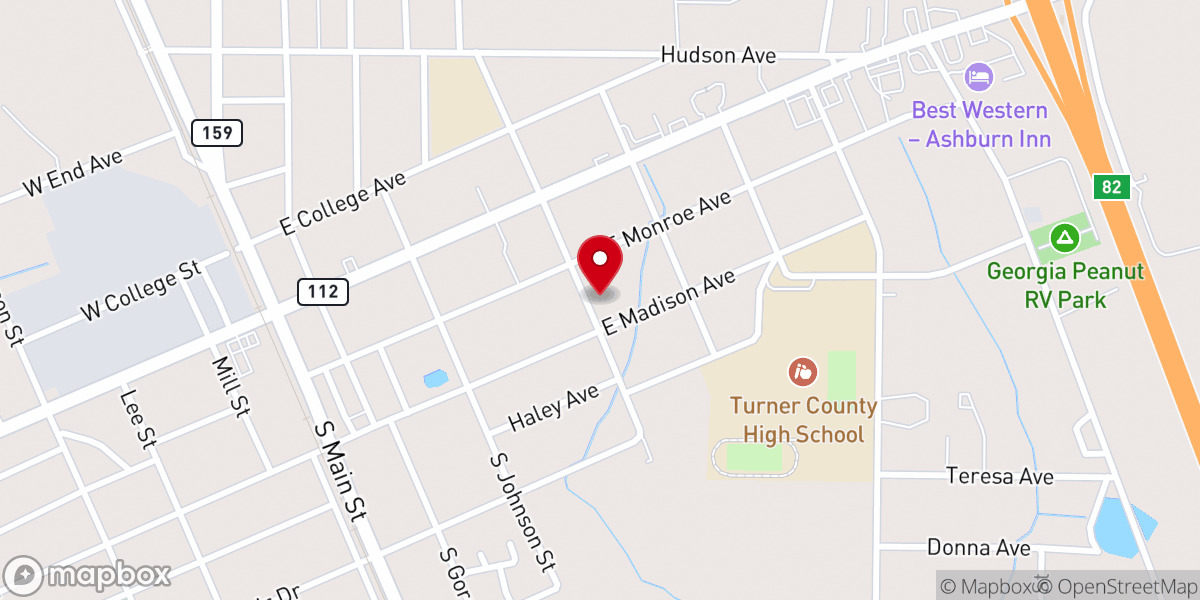 Map showing location of Living Waters Fellowship Church of God of Prophecy Ashburn