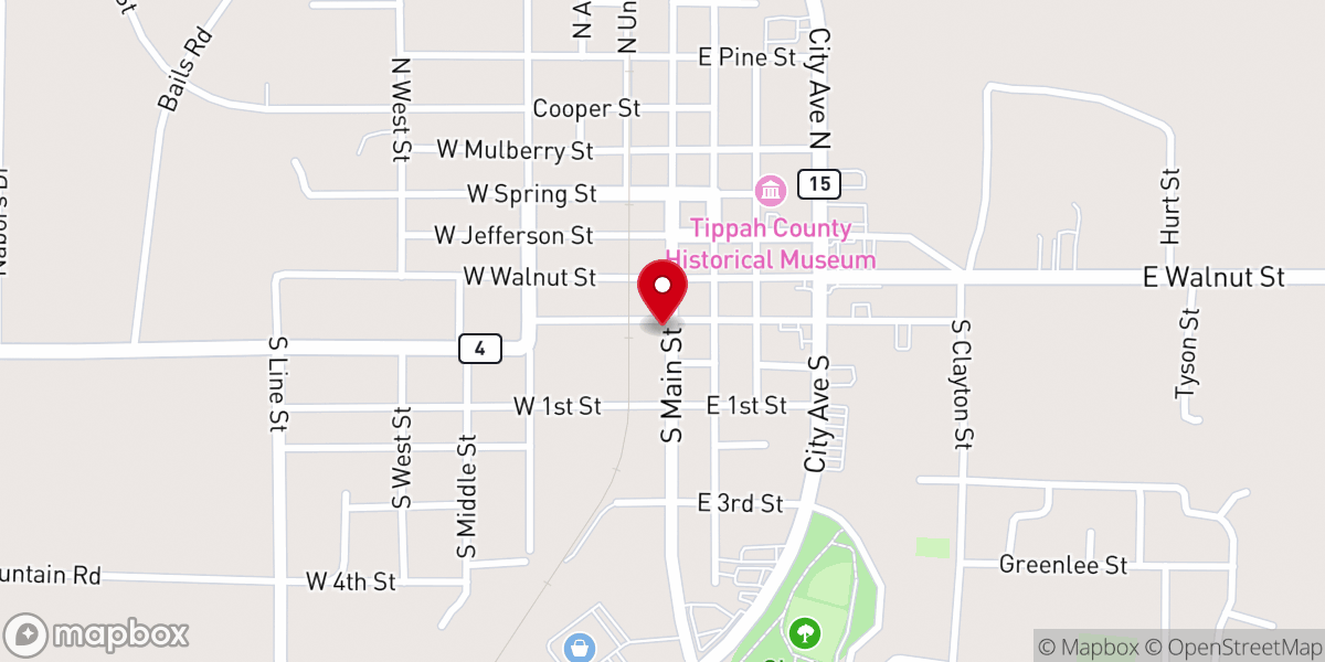 Map showing location of First United Methodist Church