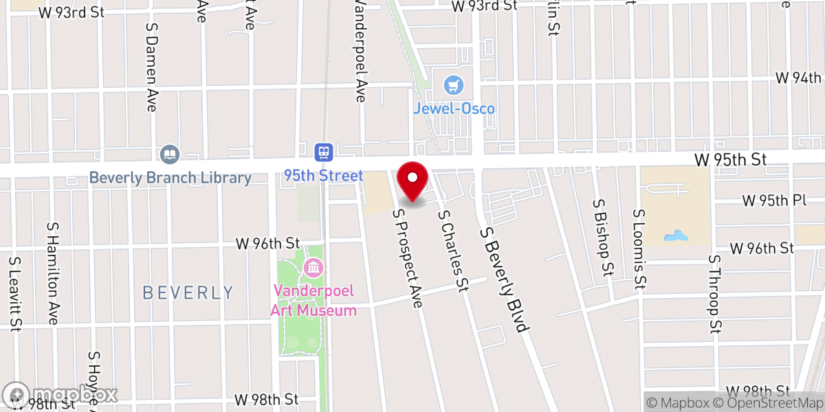 Map showing location of Prayer Tabernacle Church of God
