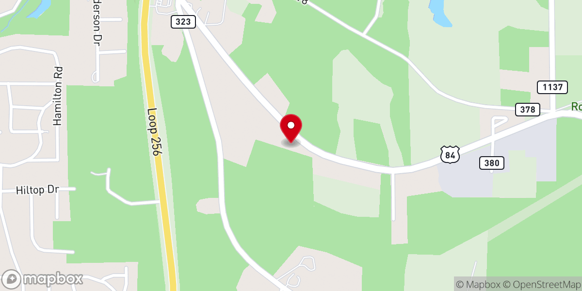 Map showing location of Palestine Nazarene Church