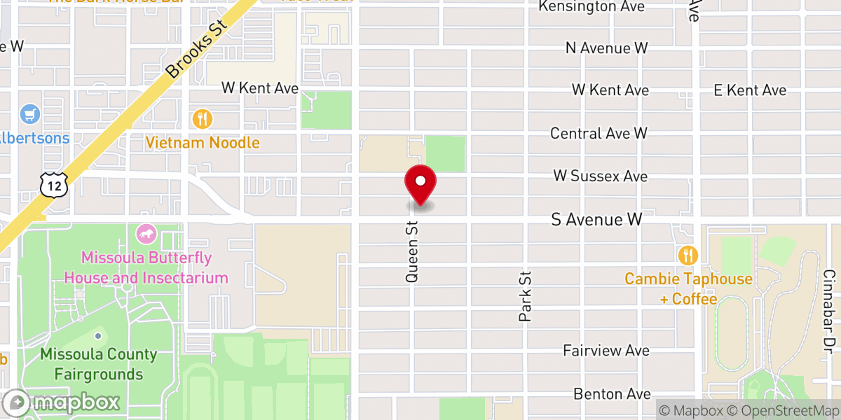 Map showing location of Unity of Missoula