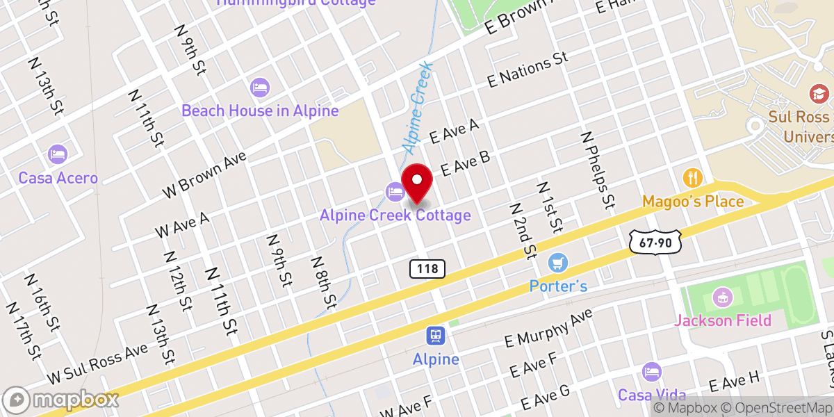 Map showing location of First Presbyterian Church