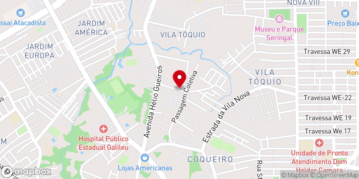 Map showing location of Adoração Church Ananindeua