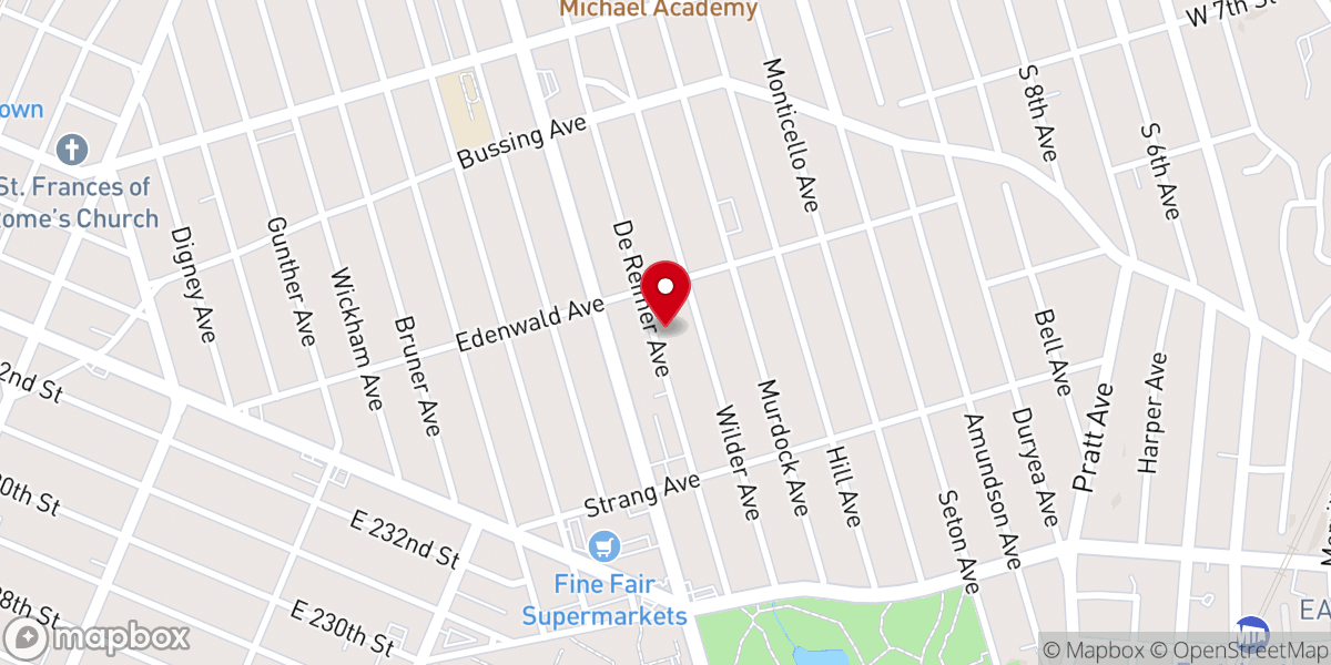 Map showing location of Majestic Supreme Church of Christ