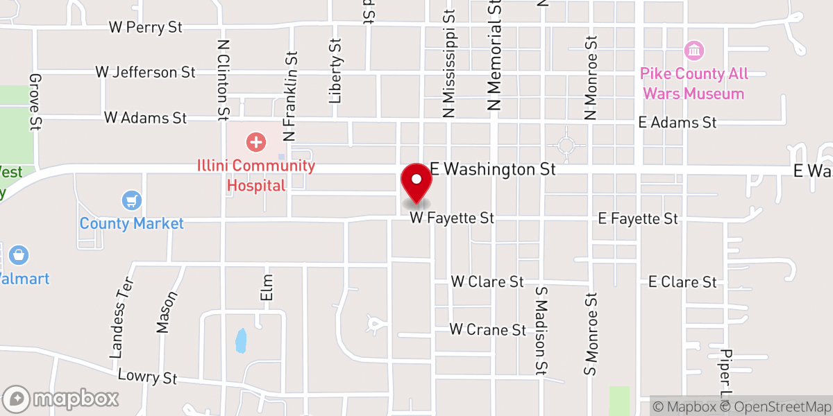 Map showing location of Grace Baptist Church