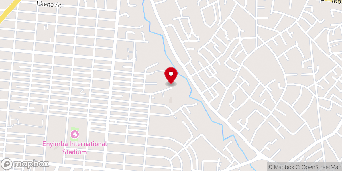 Map showing location of RCCG HouseOn The Rock