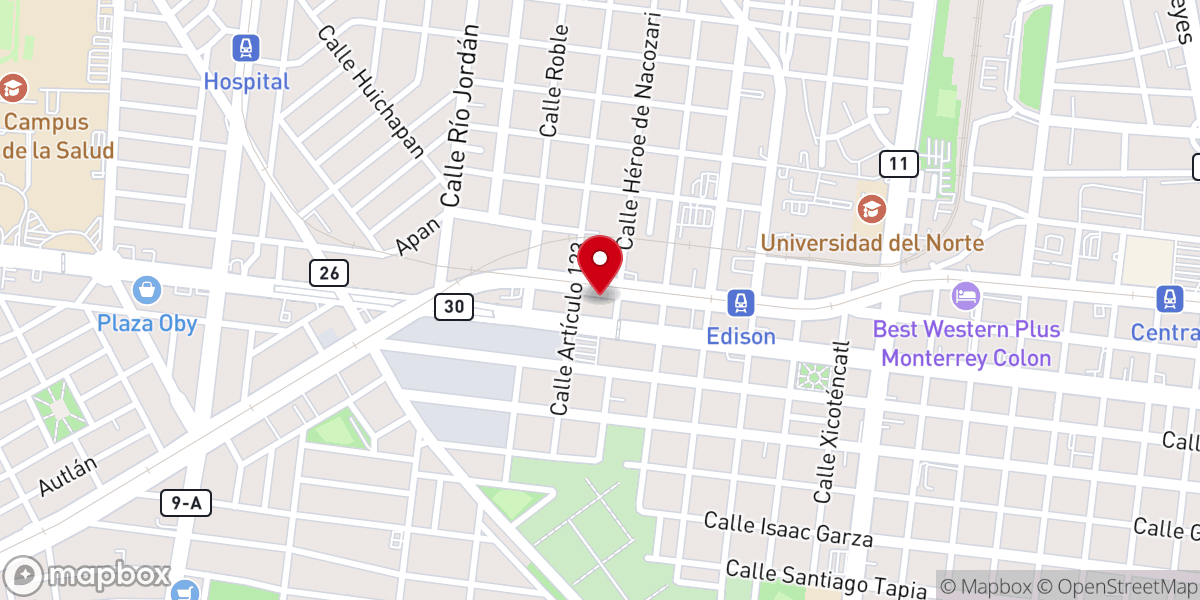 Map showing location of Semilla Monterrey