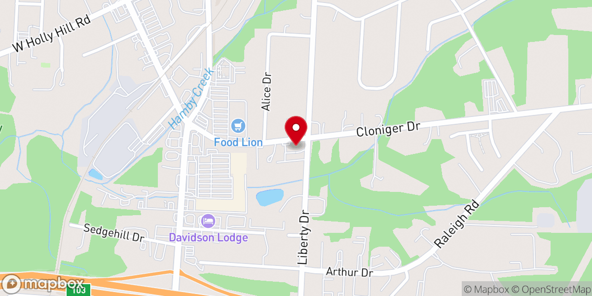 Map showing location of Southgate Baptist Church