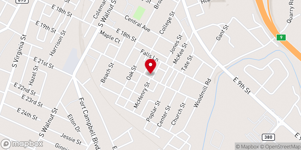 Map showing location of Church of Jesus