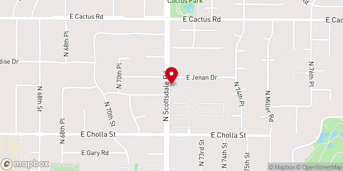 Map showing location of North Scottsdale United Methodist Church