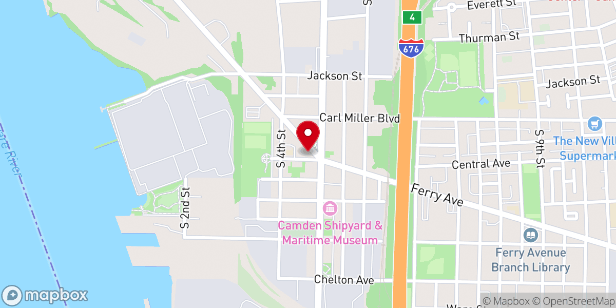 Map showing location of Sacred Heart Catholic Church