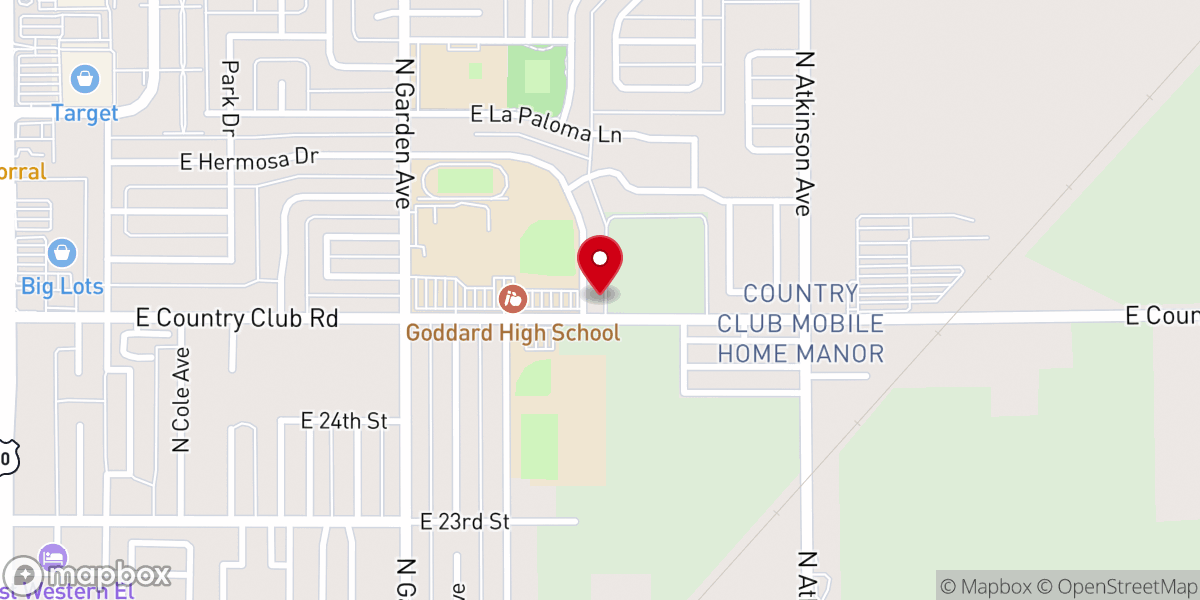 Map showing location of Central Church of the Nazarene