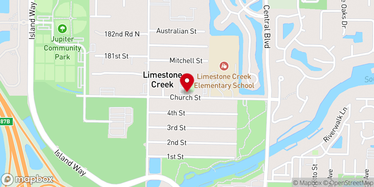 Map showing location of Mt Carmel Baptist Church