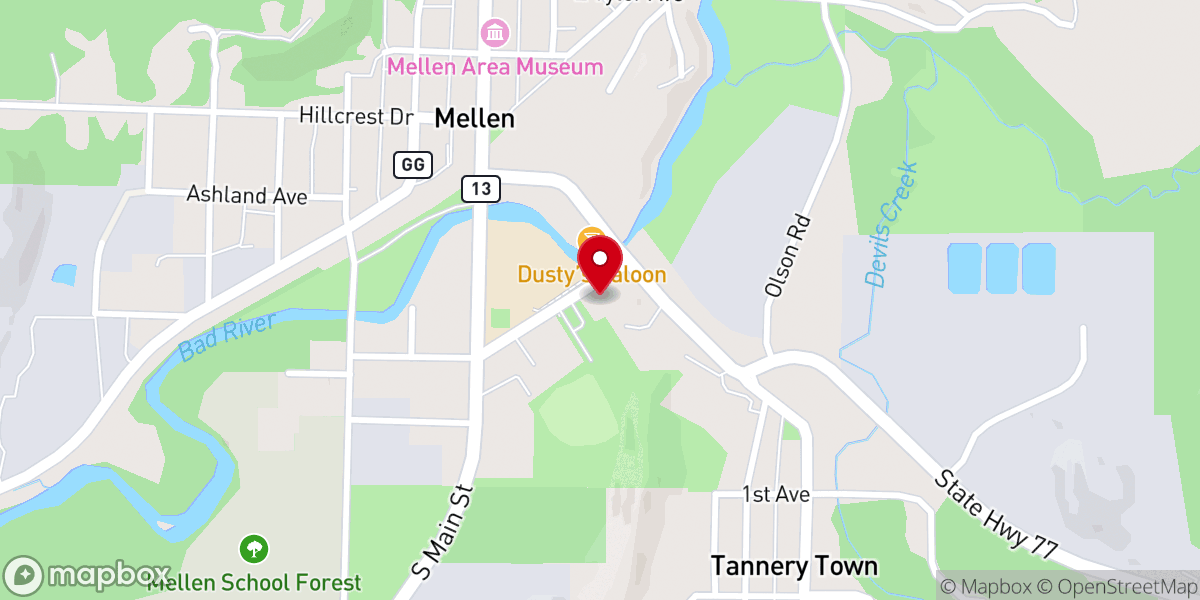 Map showing location of The Rock Community Church