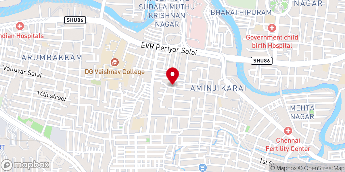 Map showing location of Full Gospel Church of God in Tamil Nadu