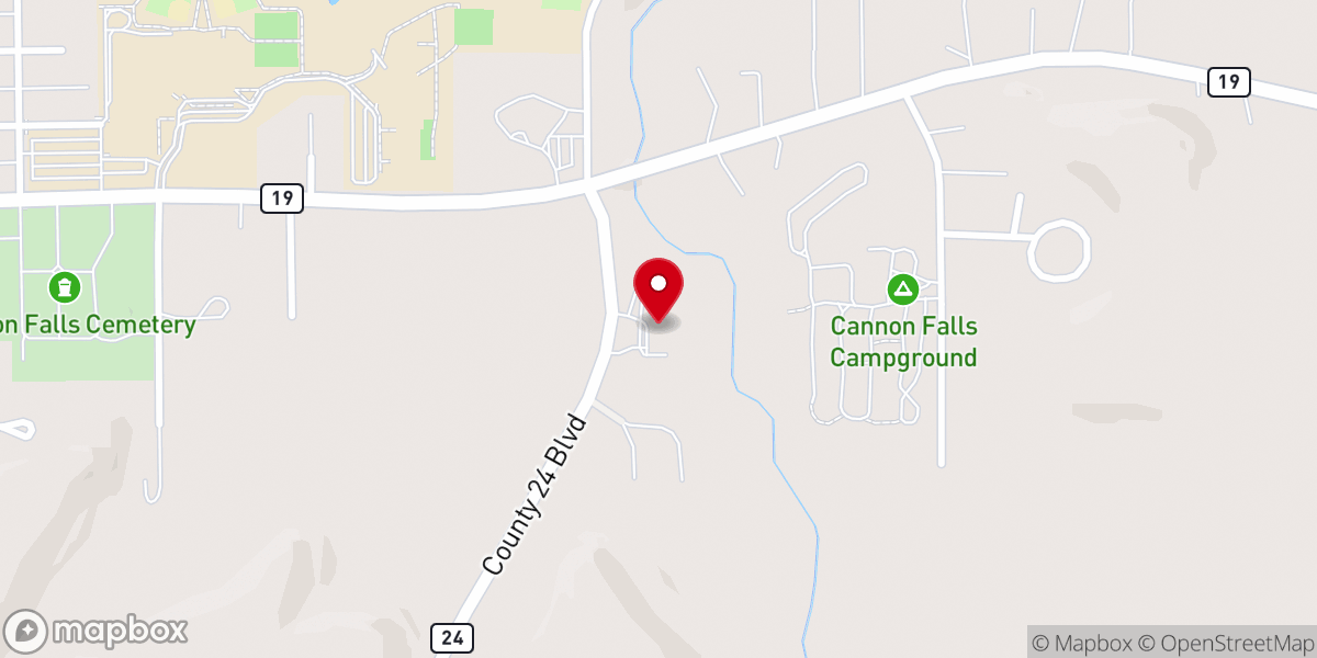 Map showing location of Our Saviour's Evangelical Lutheran