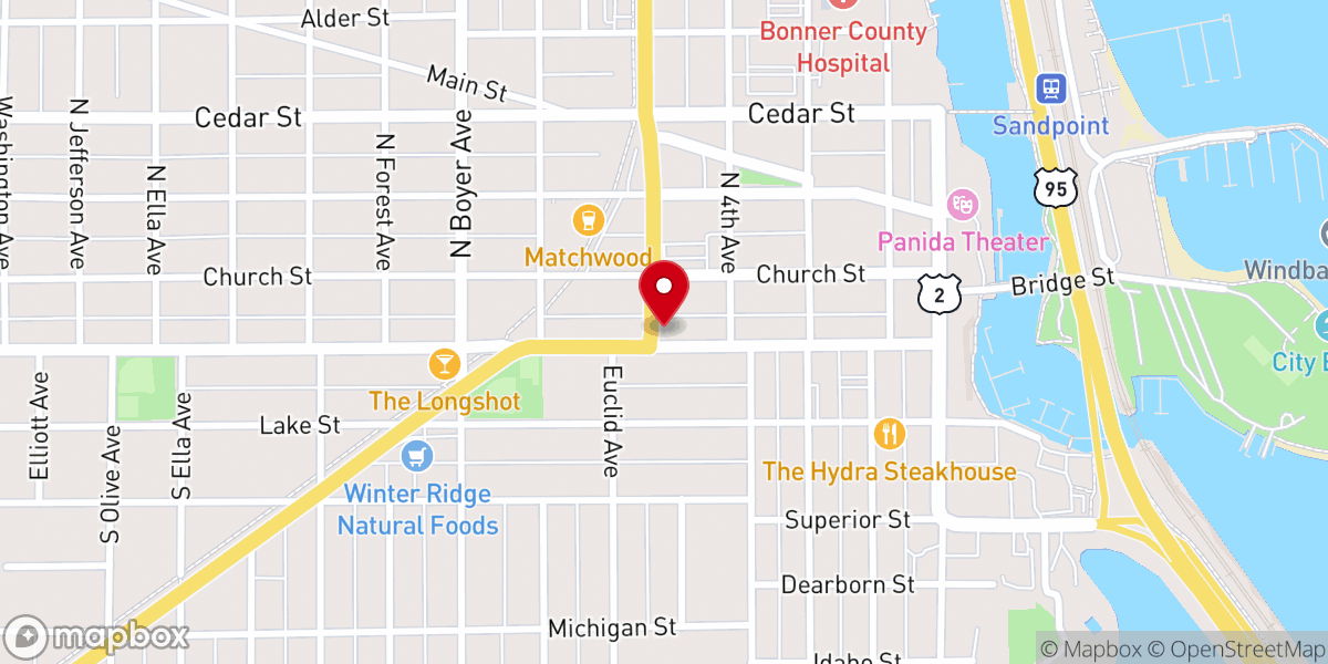 Map showing location of Christian Science Church