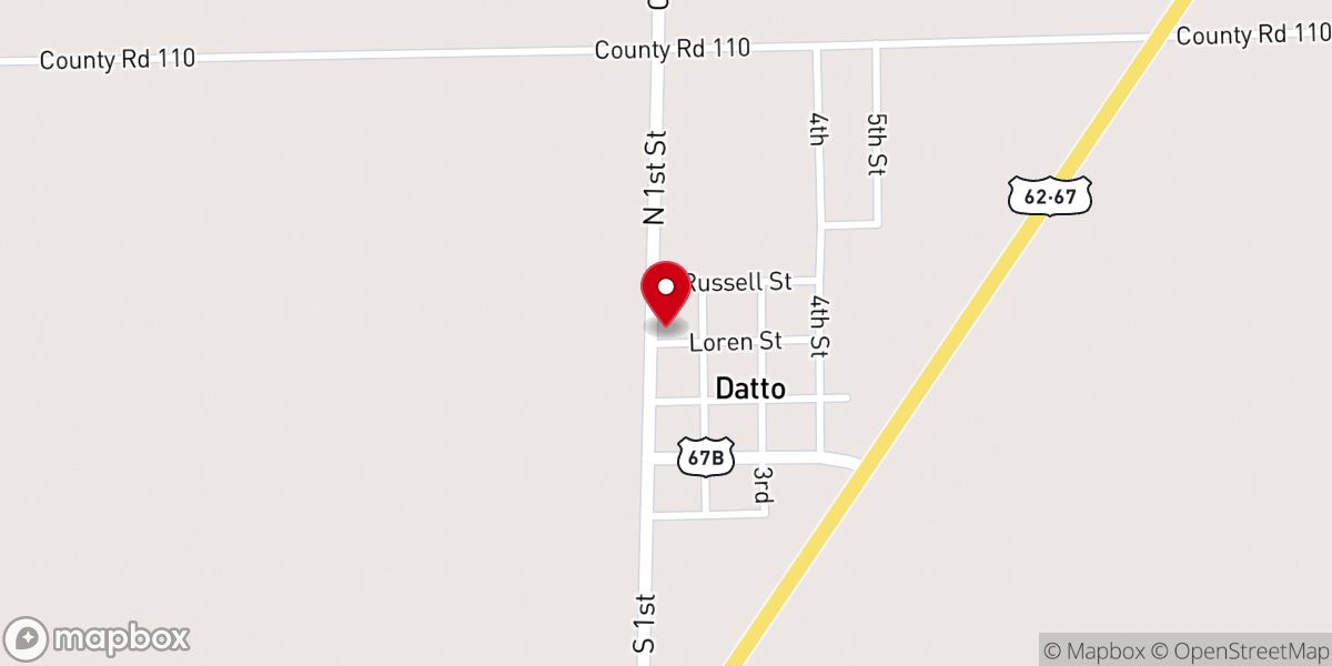 Map showing location of Datto Missionary Baptist Church