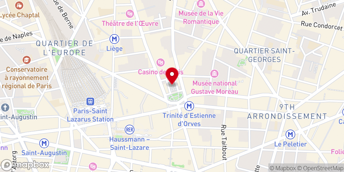 Map showing location of Eglise de la Sainte Trinité