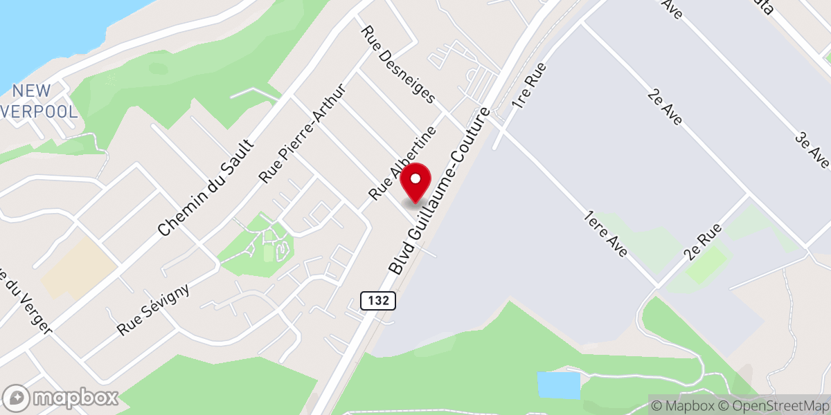 Map showing location of Église Baptiste de la Vérité de Québec