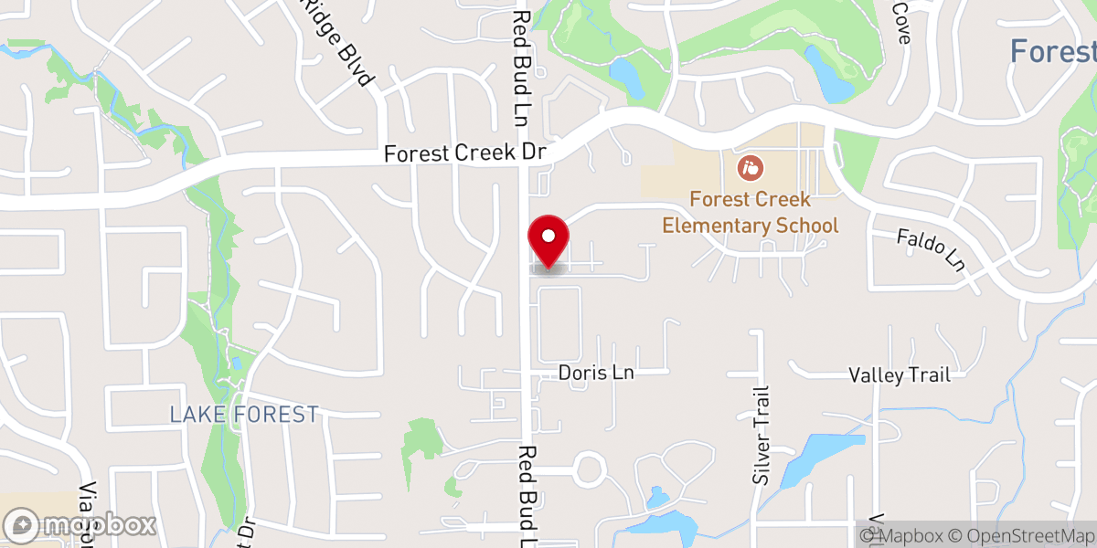 Map showing location of Forest Ridge Calvary Chapel