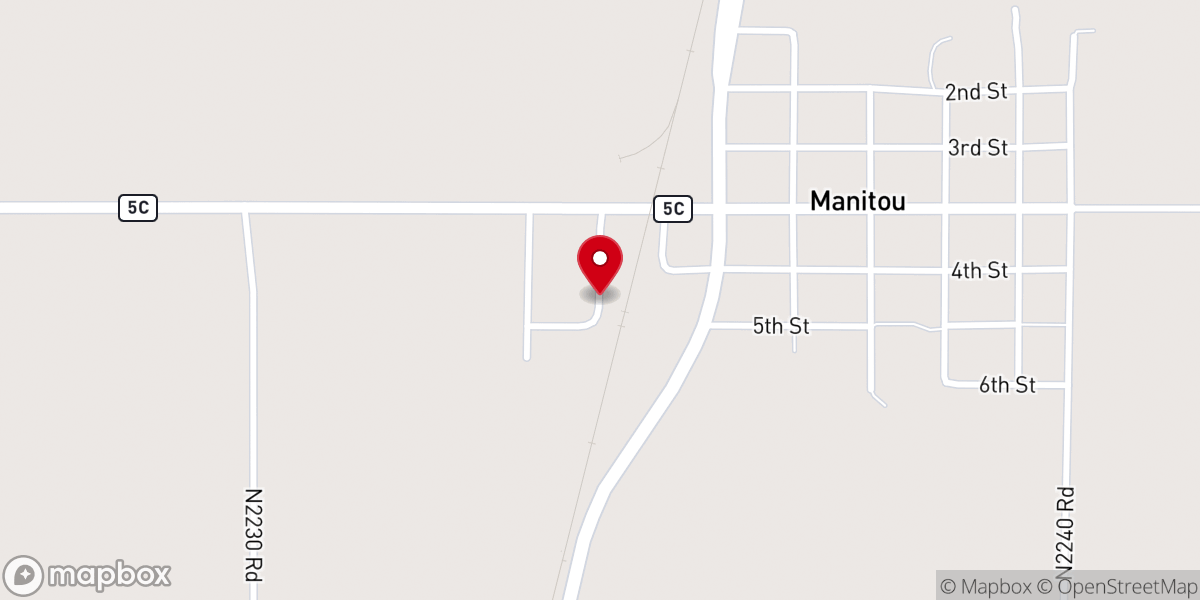 Map showing location of Manitou City Office