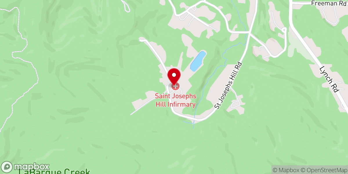 Map showing location of St Joseph's Hill Infirmary