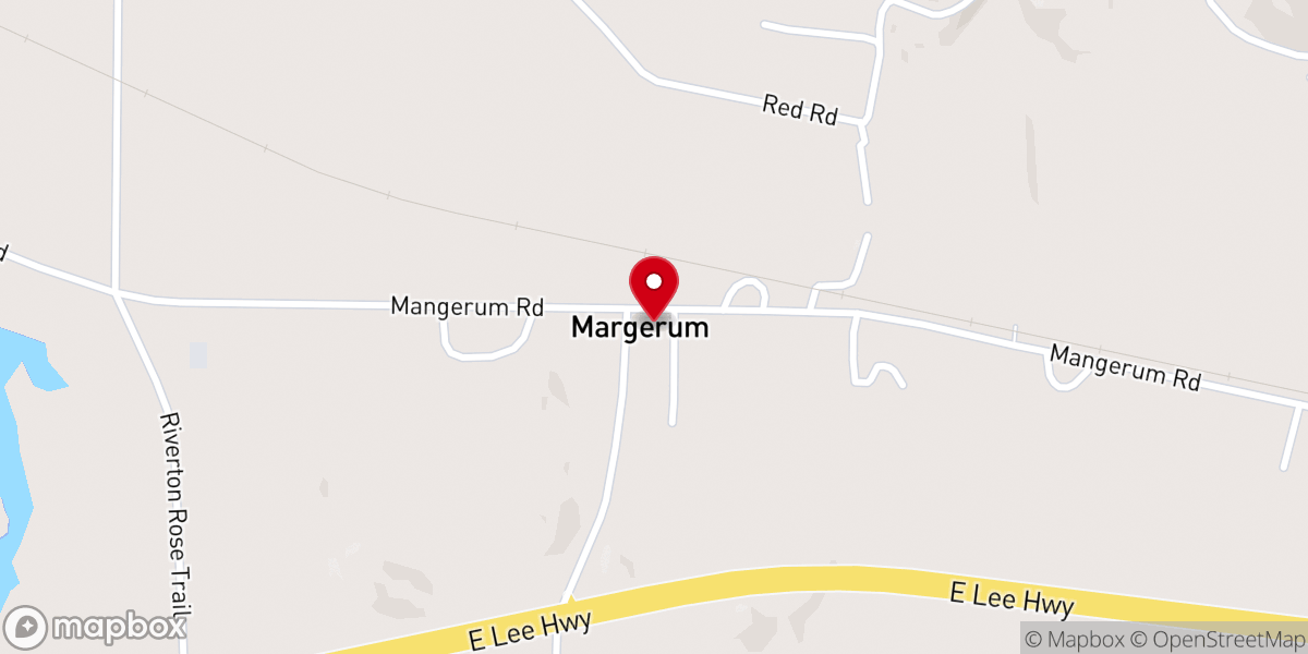 Map showing location of Margerum United Methodist Church