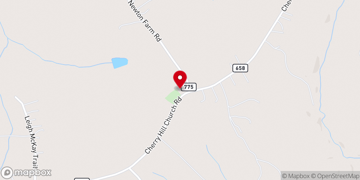Map showing location of Cherry Hill United Methodist Church