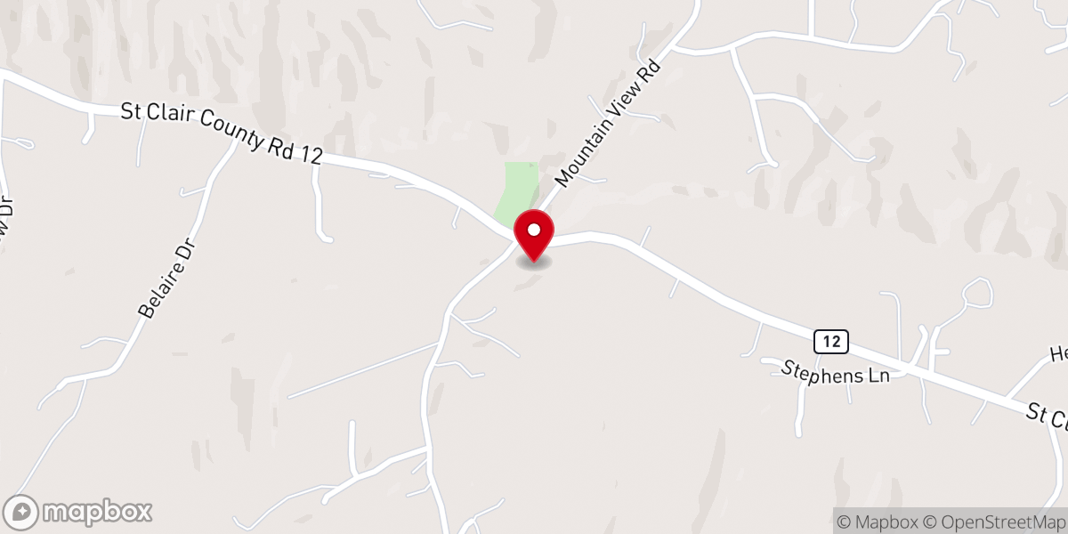 Map showing location of Low Gap United Methodist Church