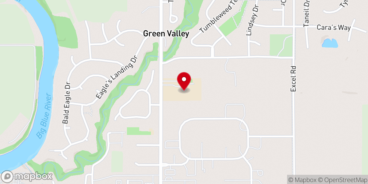 Map showing location of New Hope Church