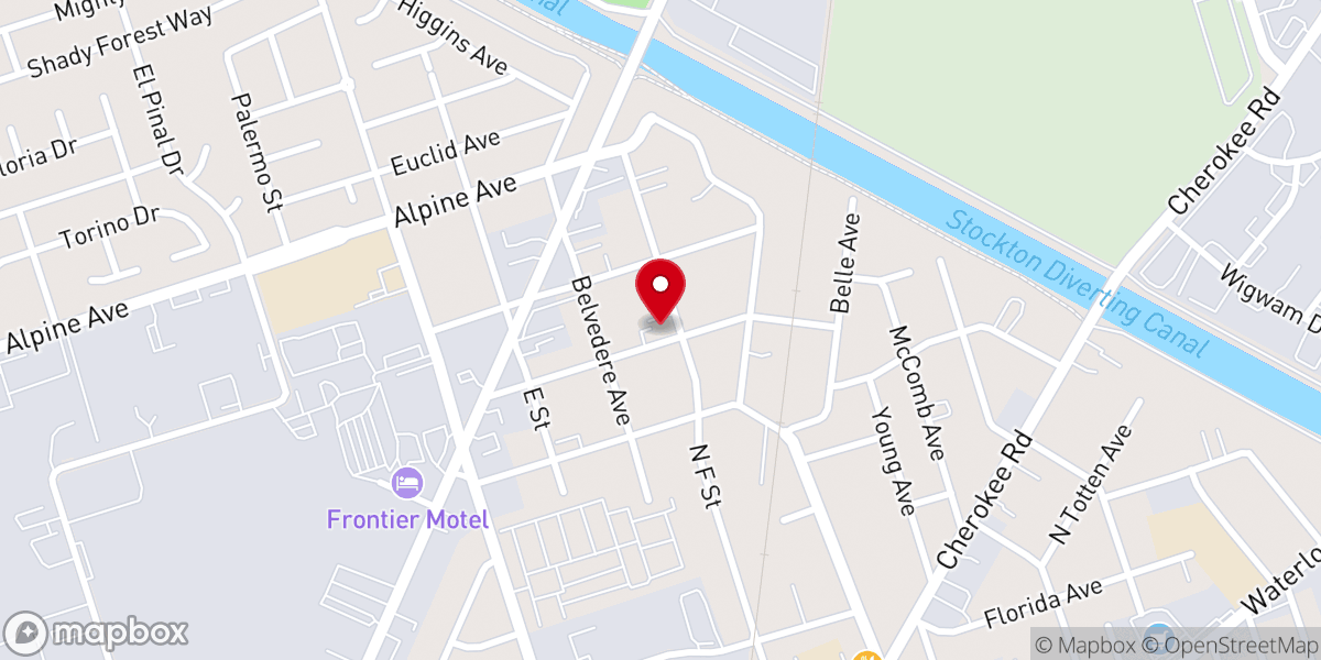 Map showing location of Lighthouse Community Church of Stockton