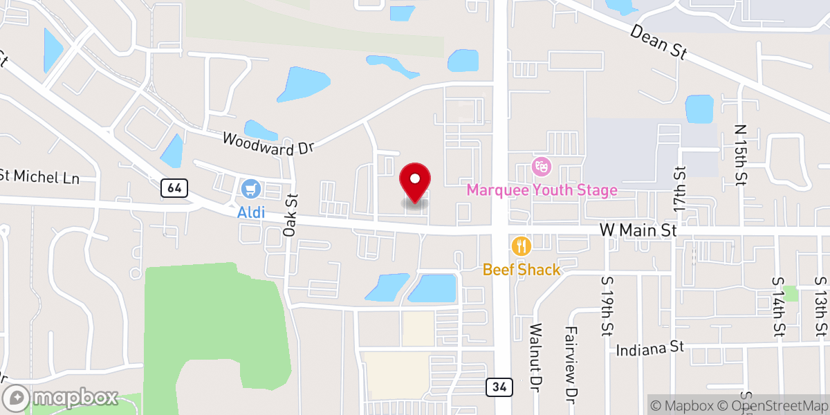 Map showing location of Main Street Free Methodist Church
