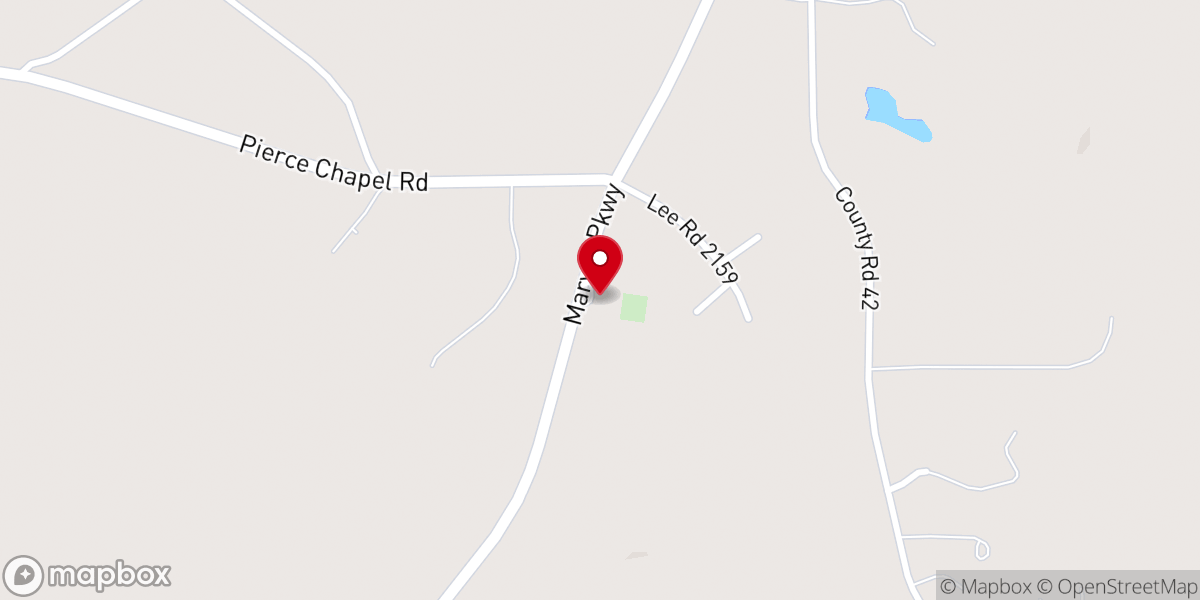 Map showing location of Pierce Chapel United Methodist Church