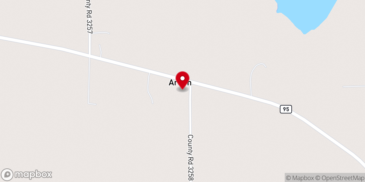 Map showing location of Arlam Baptist Church