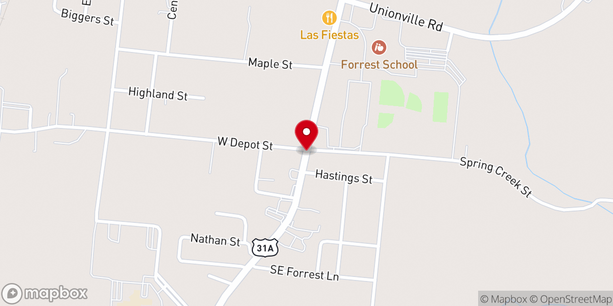 Map showing location of Chapel Hill