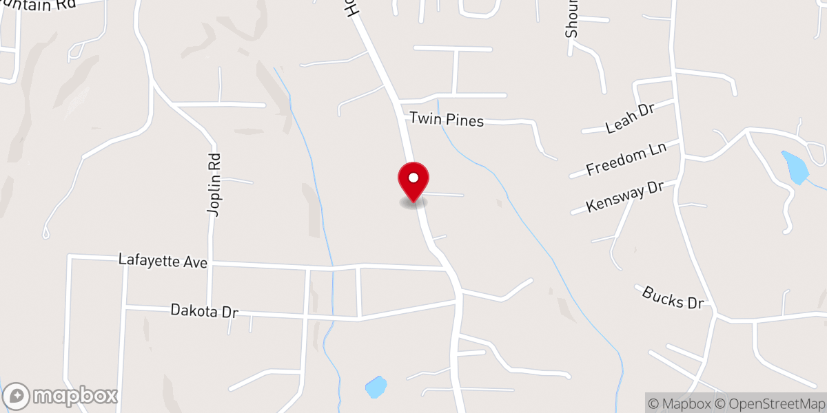 Map showing location of Abundant life chapel