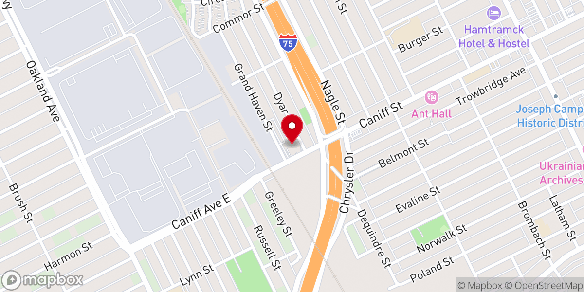 Map showing location of Corinthian Baptist Church
