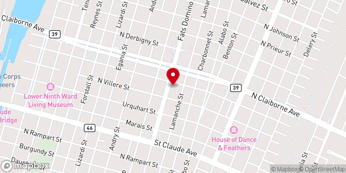 Map showing location of Bethel AME Church