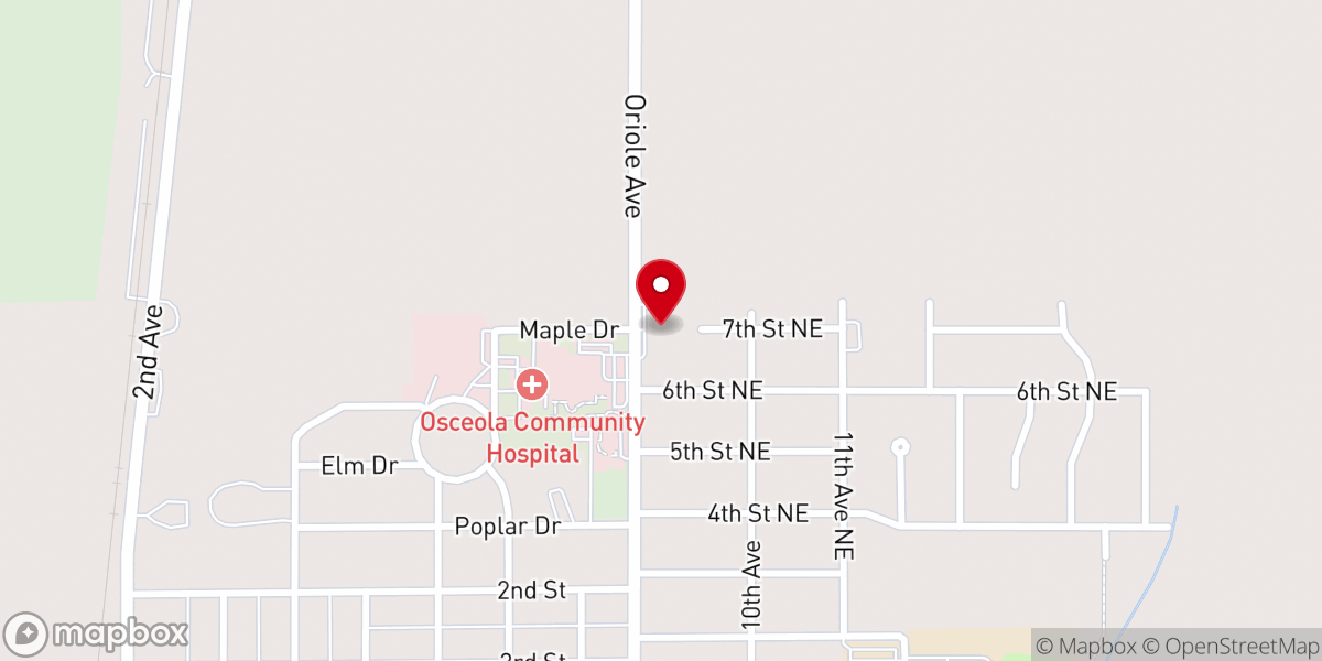 Map showing location of Sibley Specialty Care