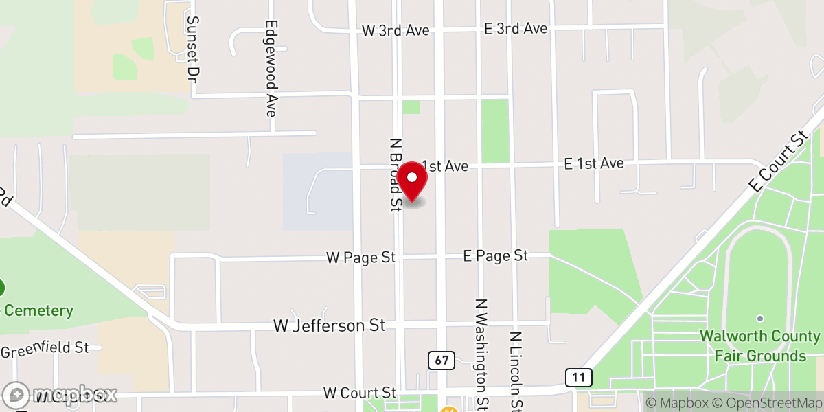 Map showing location of Unitarian Universalist Church of the Lakes