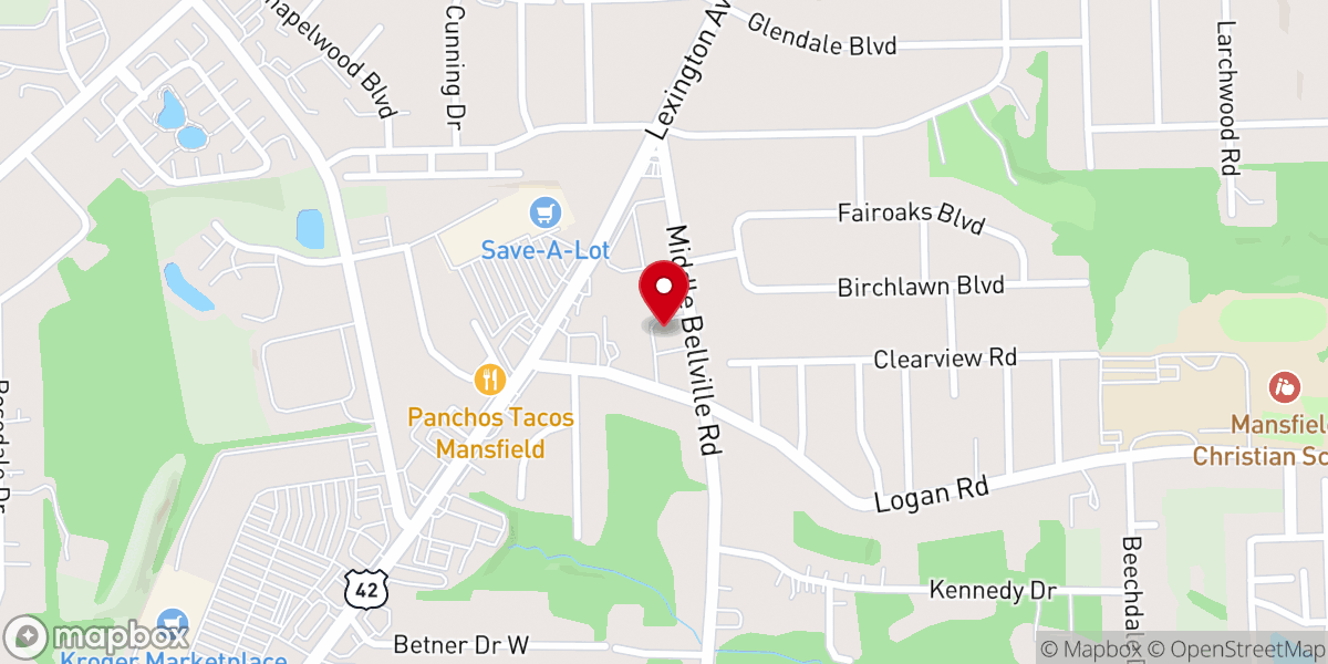 Map showing location of Apostolic Christian Church