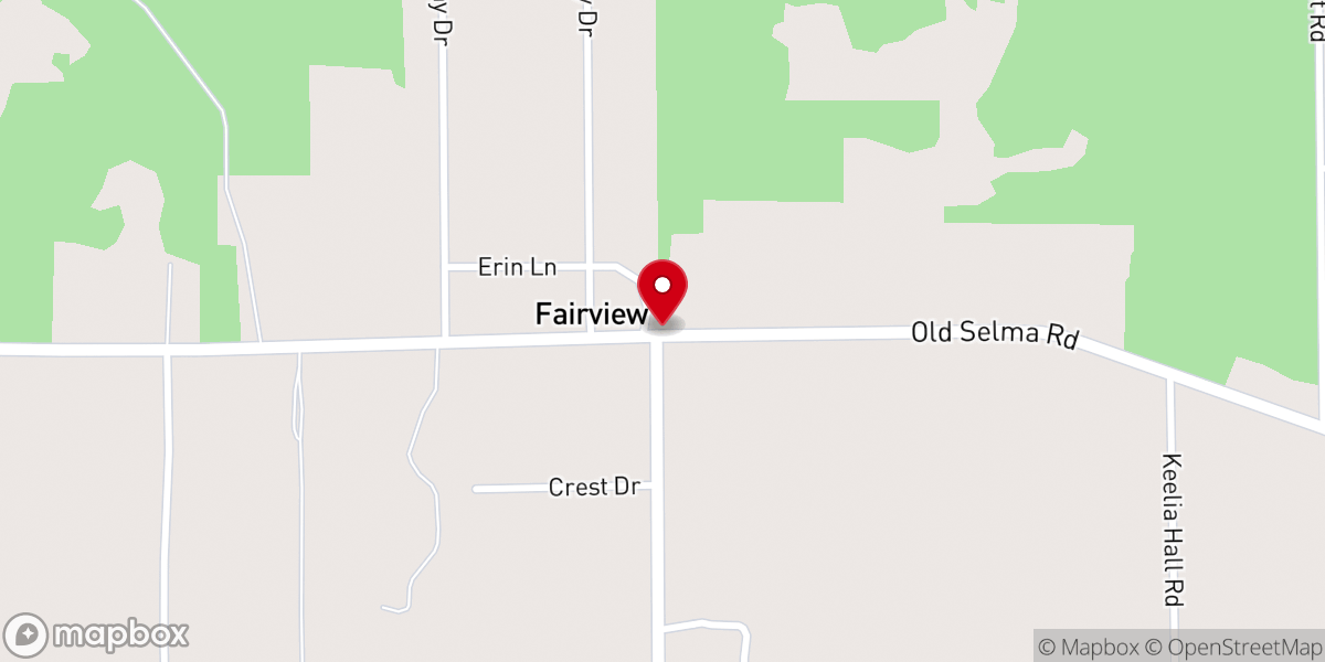 Map showing location of Fairview United Methodist Church